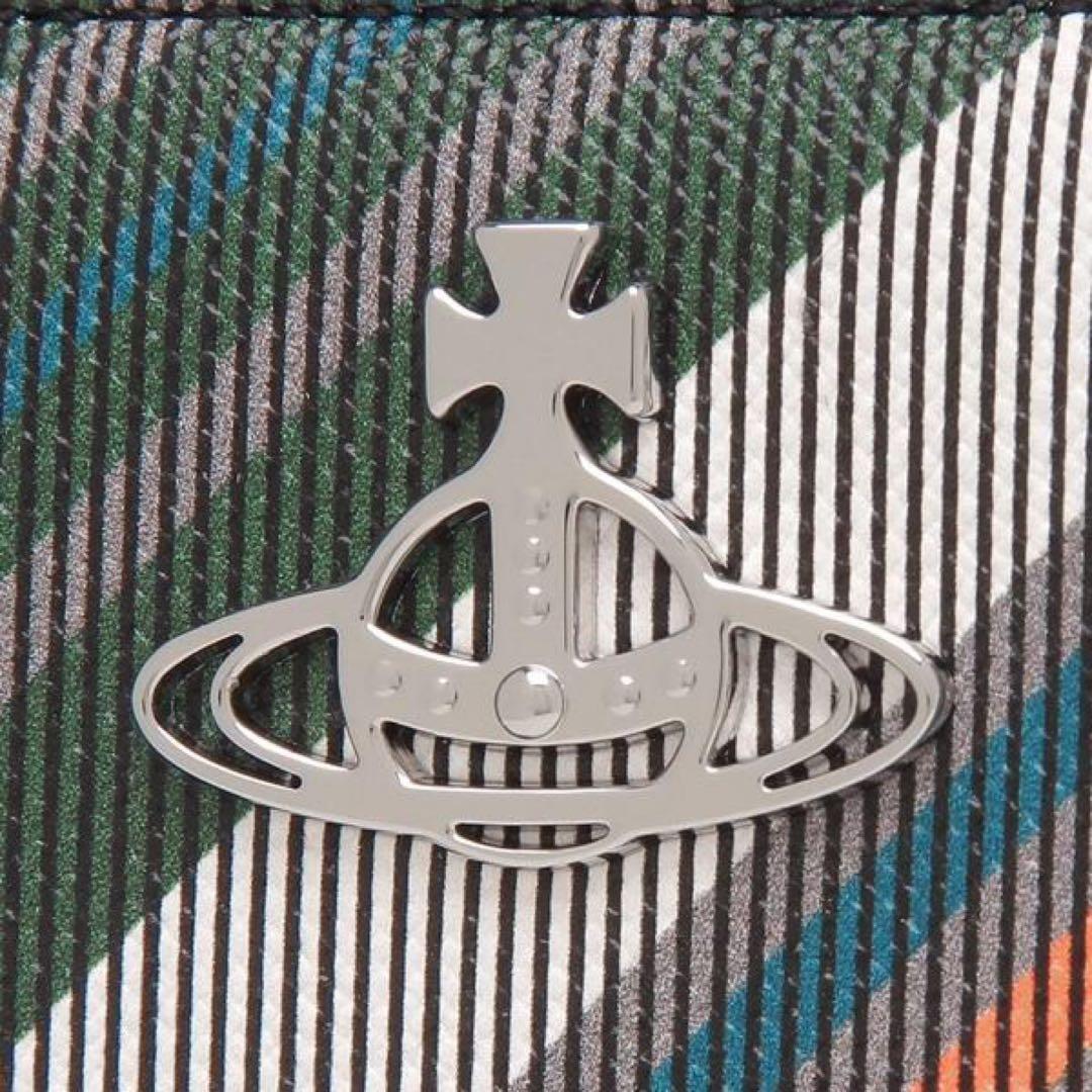 ヴィヴィアンウエストウッド 二つ折り財布 ダービー グリーン マルチ