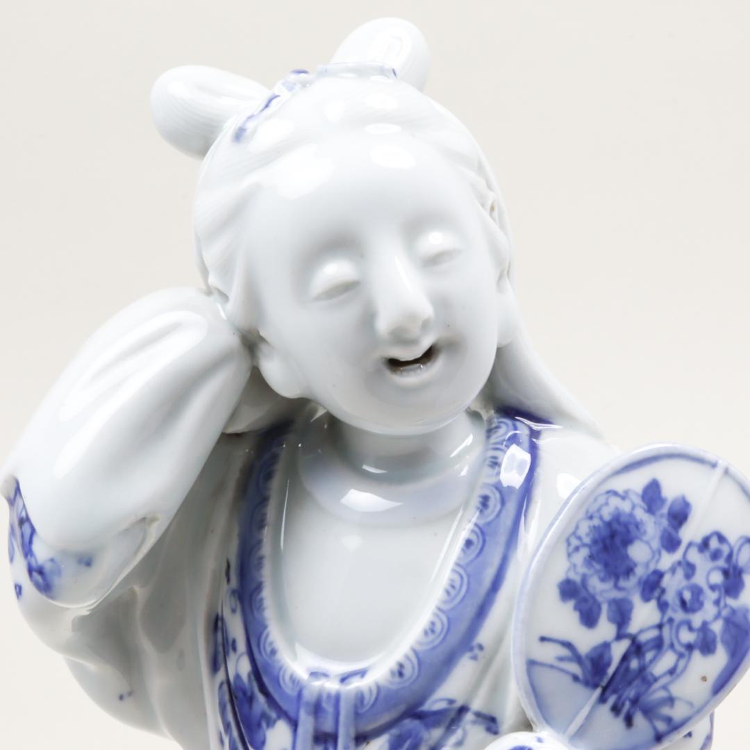 平戸焼 染付 女官像 30cm 三川内焼