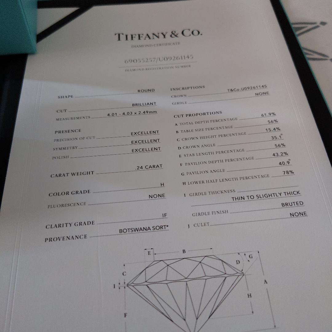 ティファニーハーモニーリング。11.5から12号、H.IF3EXの綺麗なリング。