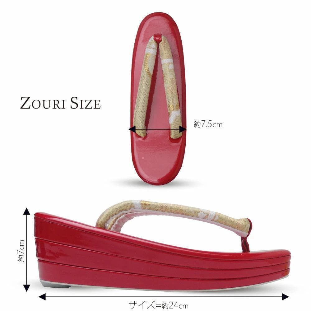 草履 バッグ セット 帯地 3枚芯 ヒール草履 振袖 uzouri52-1