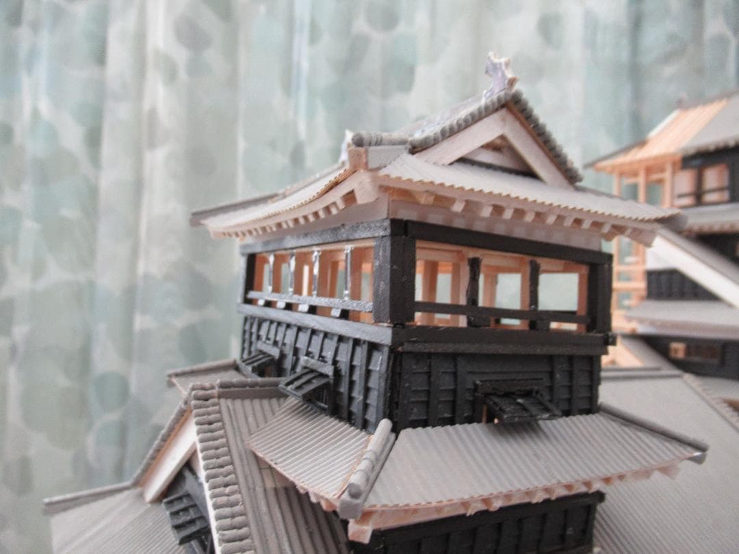 自作品】熊本城構造模型（その2） 縮尺約1／75 高さ約45cm