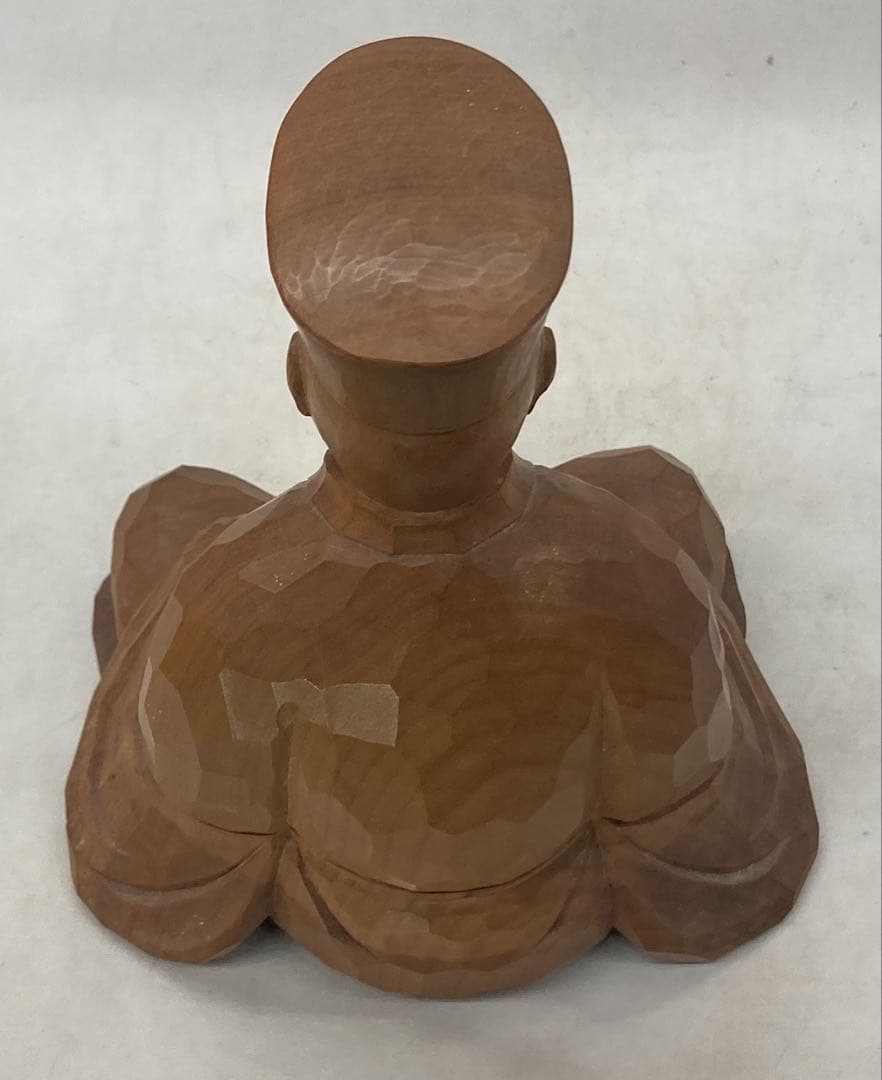 B515s 木彫 千利休座像 滝村尚之造 茶道 箱無