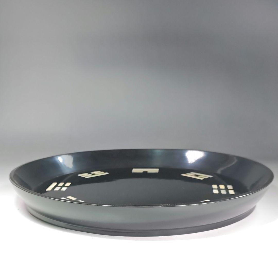 ウ244 盆『塗師 哲山』『螺鈿紋 八掛盆 共箱』茶道具 漆塗