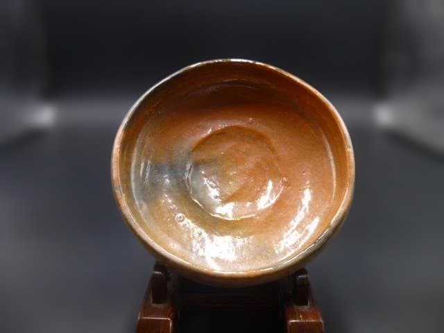 楽吉衛衛門 五代 宗入 赤平茶碗／銘「姫椿」／川上不白 極め箱／