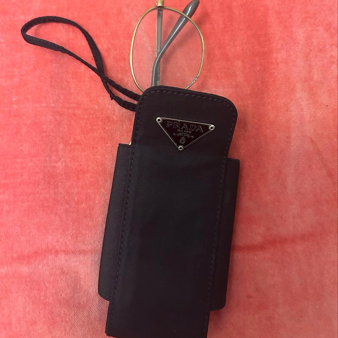 PRADA メガネホルダー　小物ケース　アクセサリーショルダーヴィンテージ