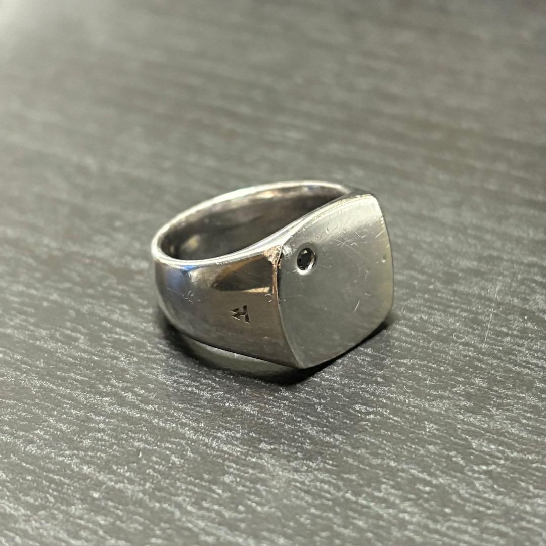 【最安値・レア】トムウッド　クッションリング　ブラックスピネル　14号