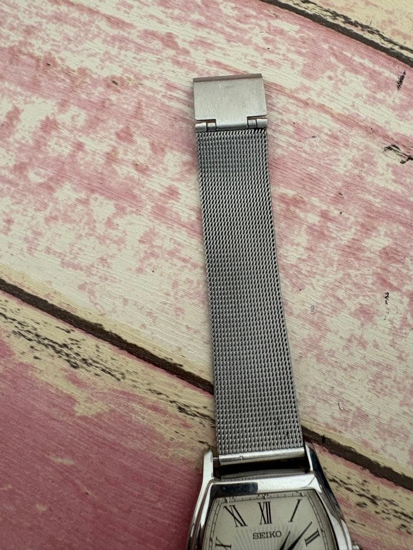 希少 SEIKO スモールセコンド 白ローマン ブルースチール針　稼働品