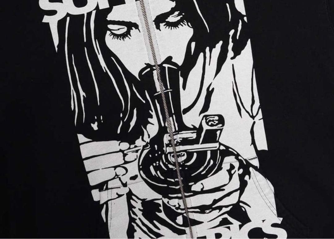 SUPREME HYSTERICS フルジップパーカー ブラック