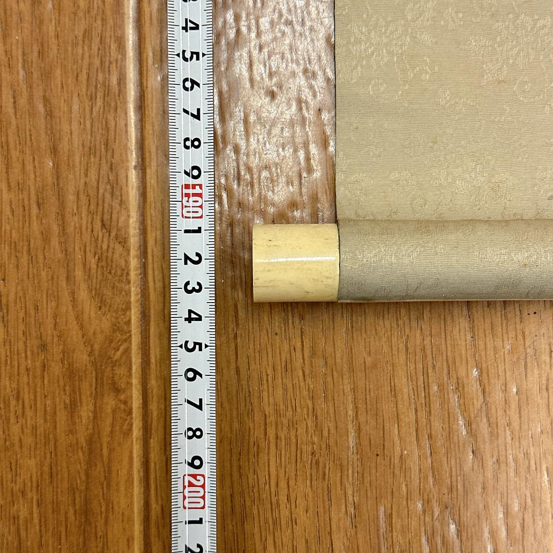 掛軸 雪洲 美人画 落款あり 桃の花 雪洲散史 彩色画 日本画