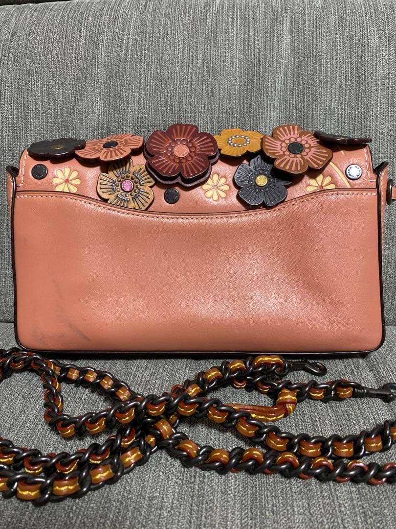 極美品✨COACH ヴィンテージ ティーローズ　ショルダーバッグ ピンク　レッド