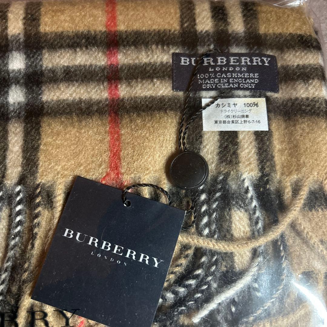 BURBERRY チェック柄マフラー カシミヤ100% 新品 未開封品