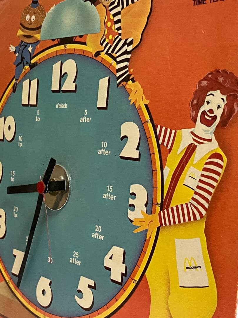 McDonald´s マクドナルド スチール時計 店頭用