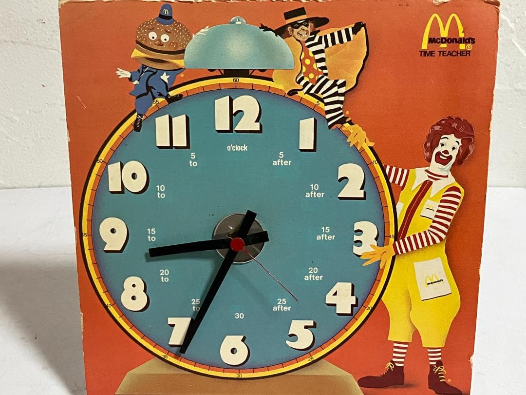McDonald's マクドナルド スチール時計 店頭用