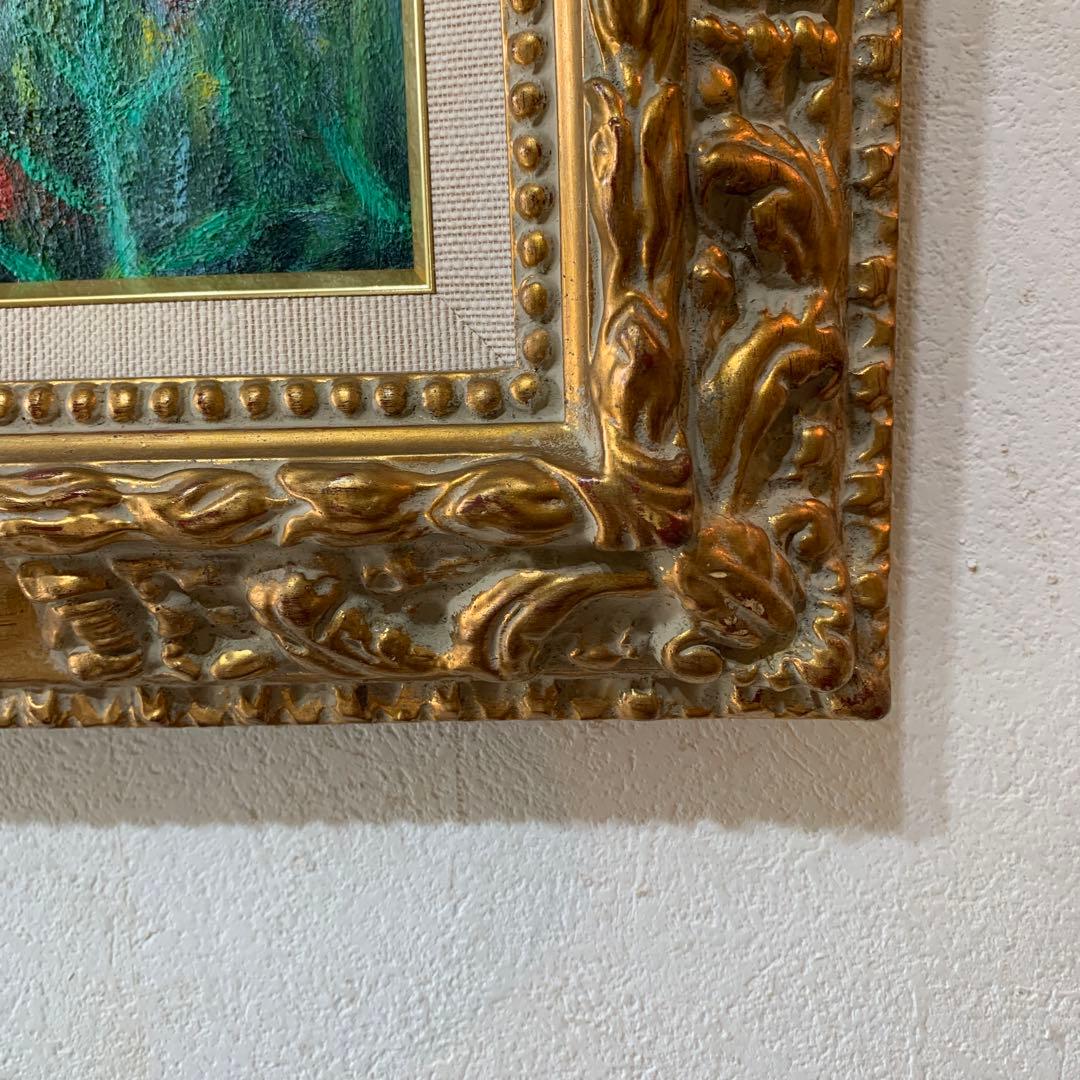 絵画 油彩肉筆画 真作 木村文俊『花げし』1985年作 F4