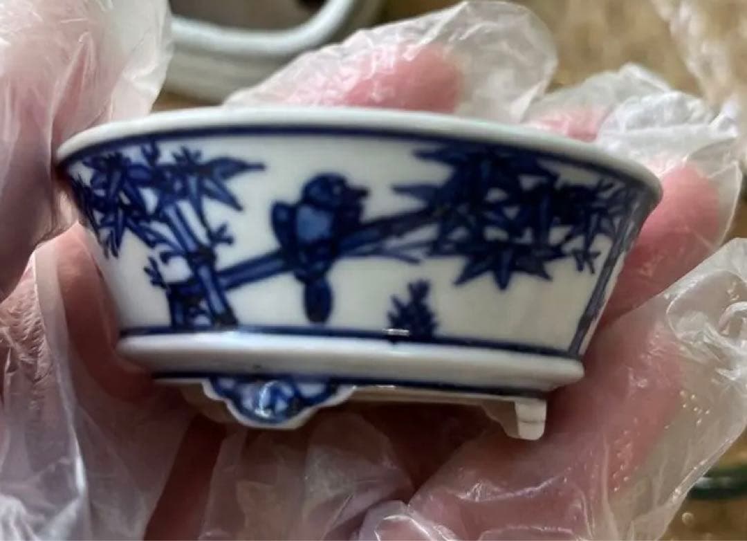 高雄香葉 盆栽鉢 小品 3個セット レトロ (A6)