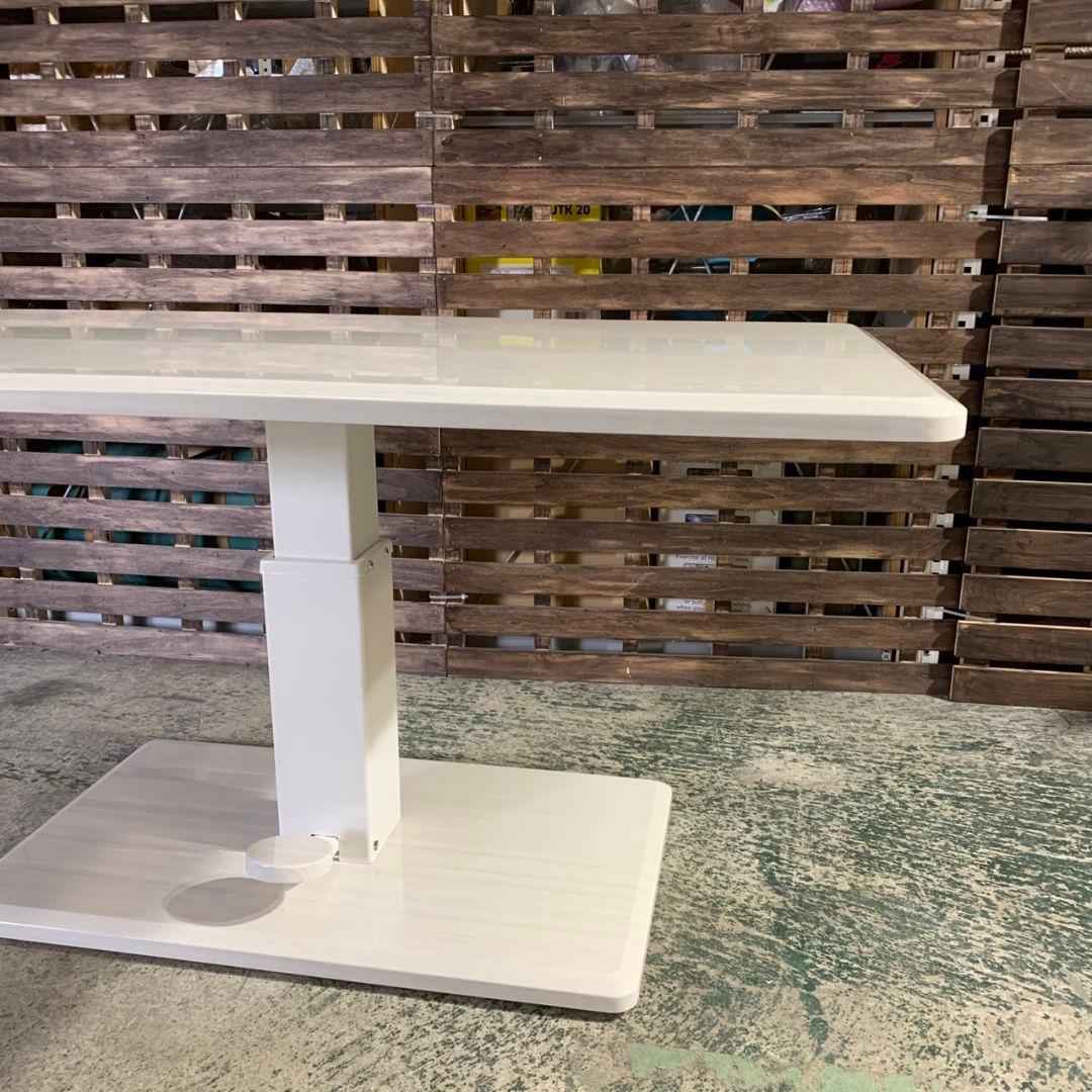 H910\" シギヤマ家具 NORDI 昇降式ダイニングテーブル ホワイト