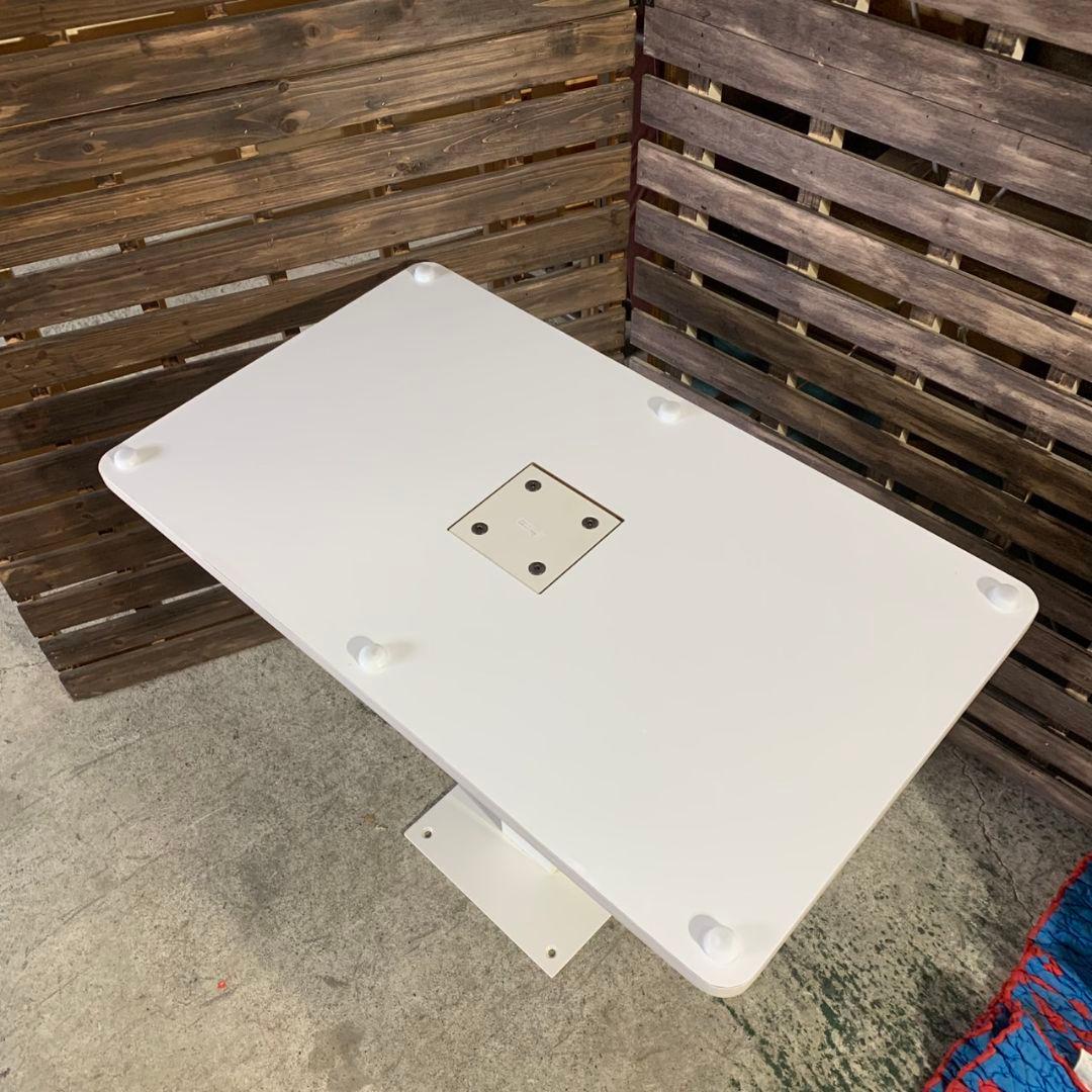 H910\" シギヤマ家具 NORDI 昇降式ダイニングテーブル ホワイト