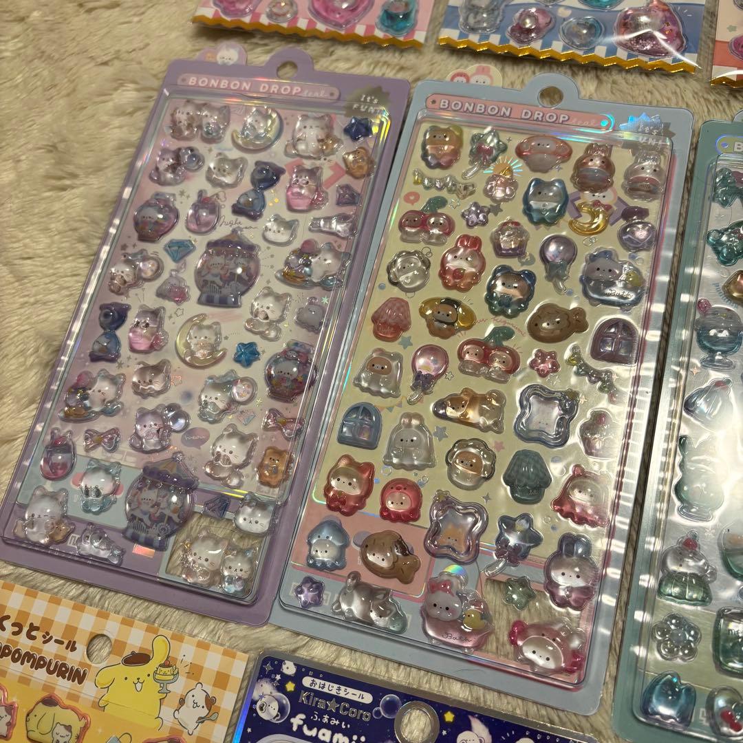 シール　まとめ売り　シール帳　ボンボンドロップシール　キティ　マイメロ　シナモン