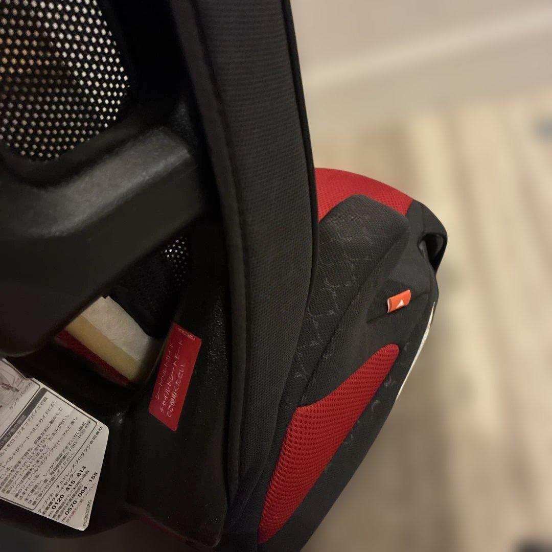 極美品 アップリカ エアグルーヴプラス レッド ジュニアシート