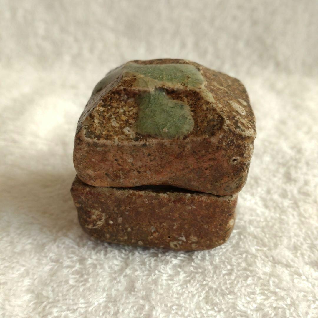 茶道具　香合　辻堂　しがらき焼　時代　共箱