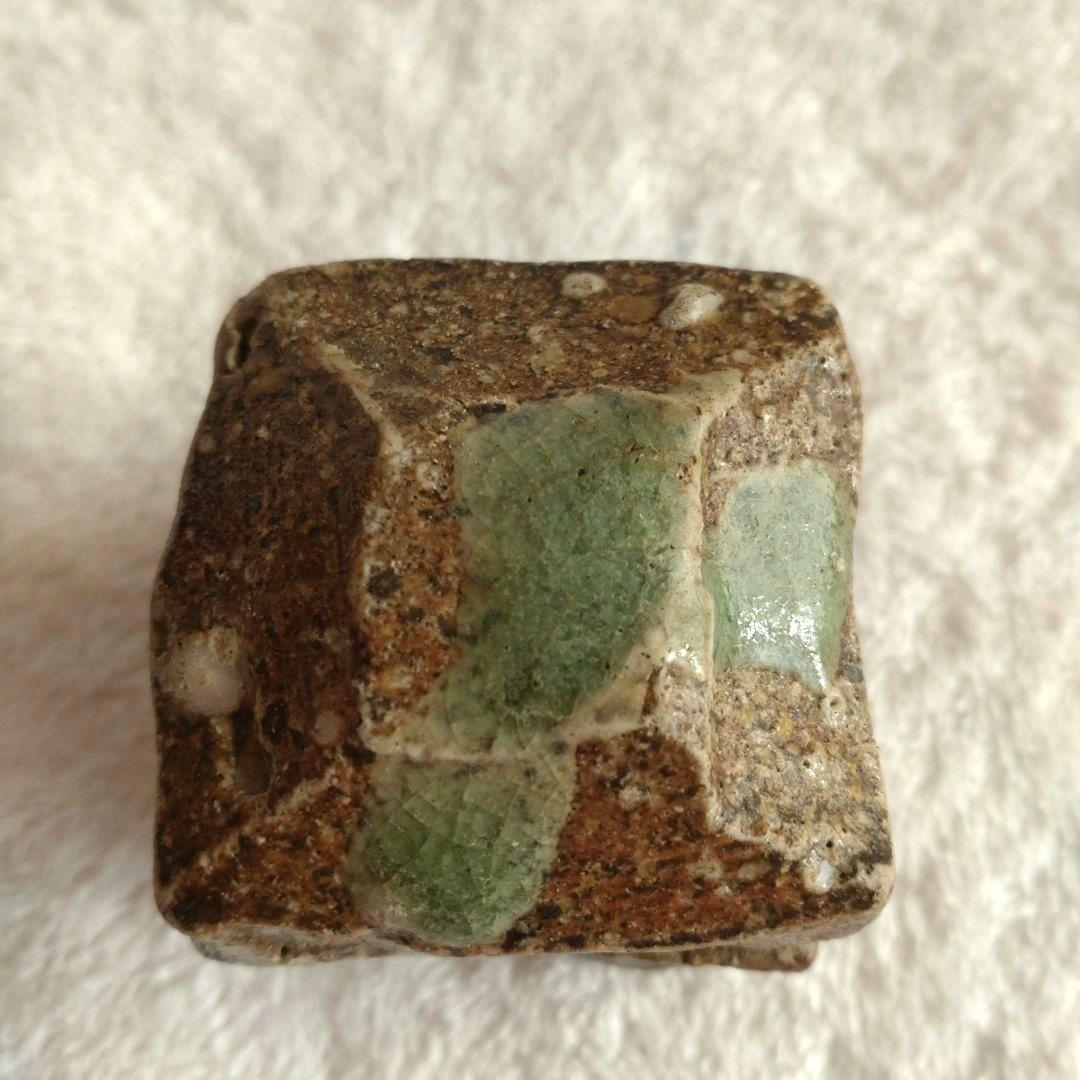 茶道具　香合　辻堂　しがらき焼　時代　共箱