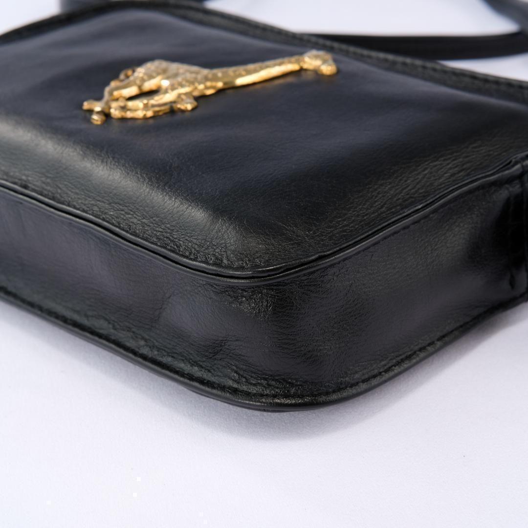 【美品】イアパピヨネ ブルックリン キリン ミニショルダー 斜めがけ 黒 レザー