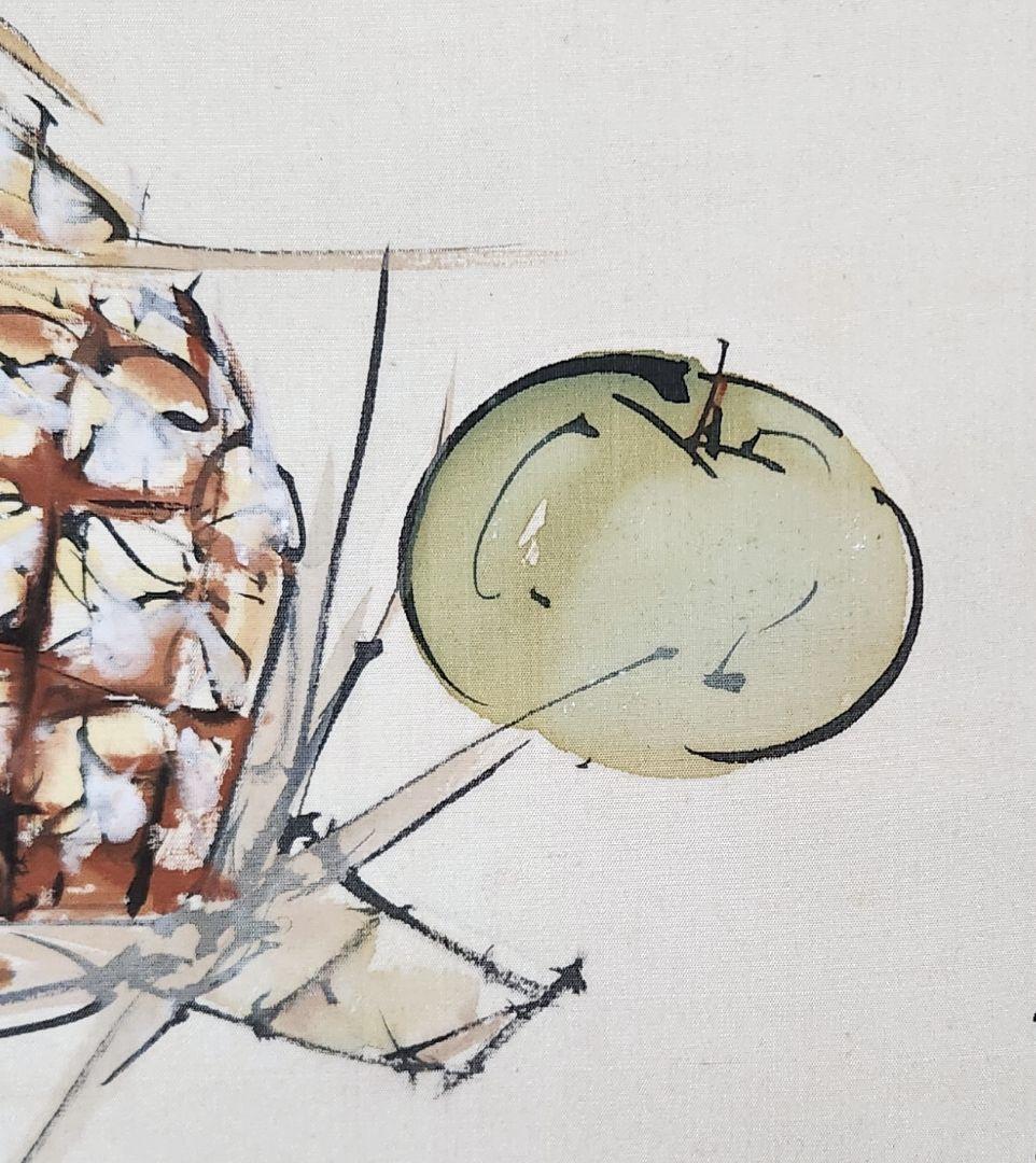 パイナップル図】佐野五風 2709 果物静物 掛け軸 肉筆
