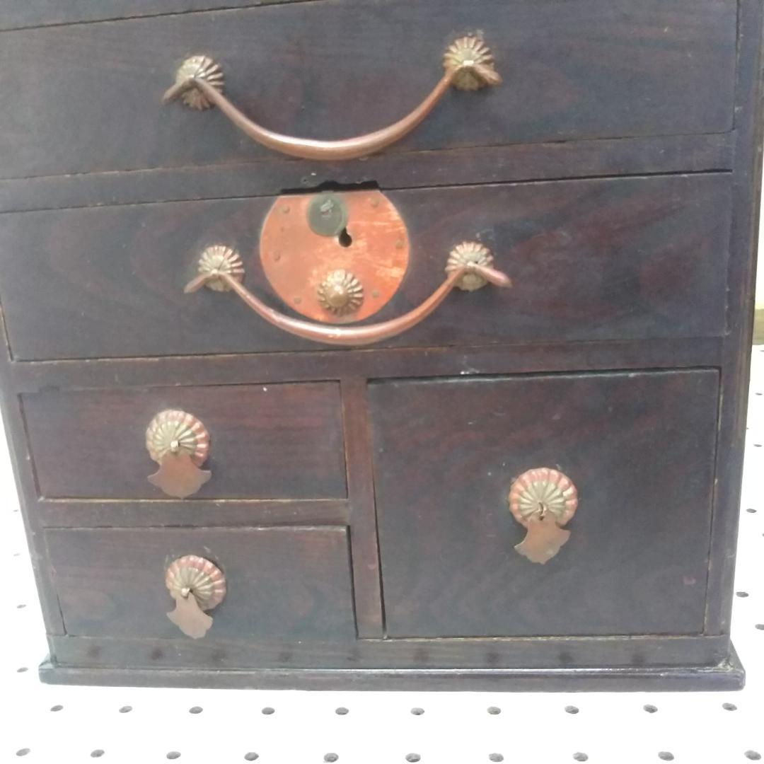 美品/欠損なし]半軒 茶箪笥 柿棚 (上部)※下部同時購入要 桐小引出し