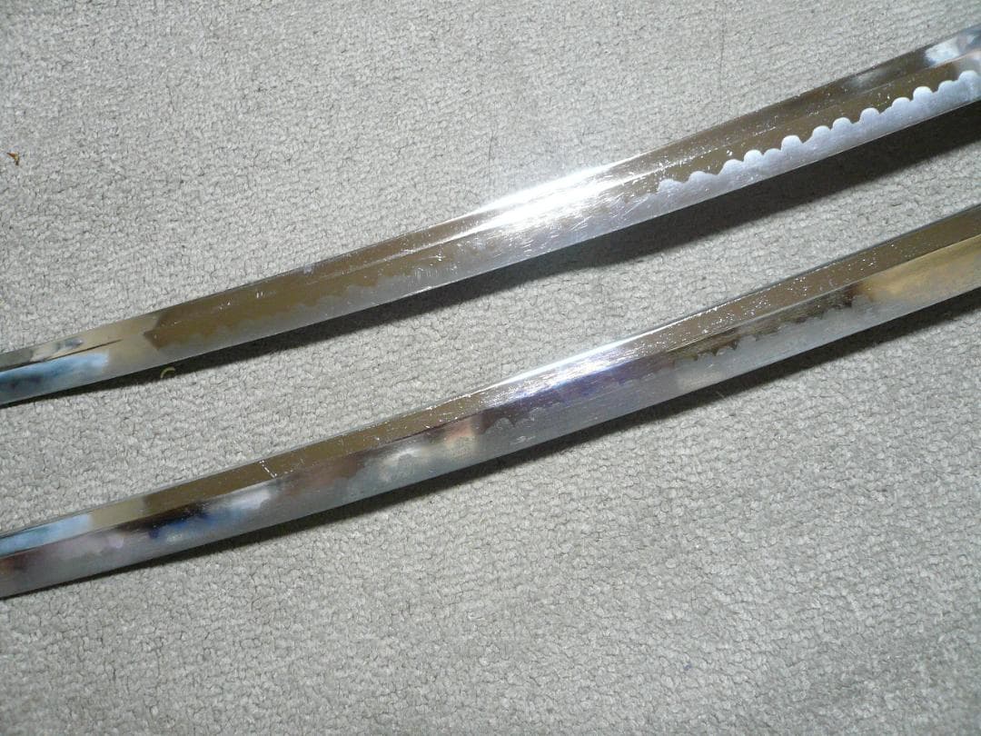 模造刀 日本刀 大小2本 金茶 富士 龍 大刀 脇差