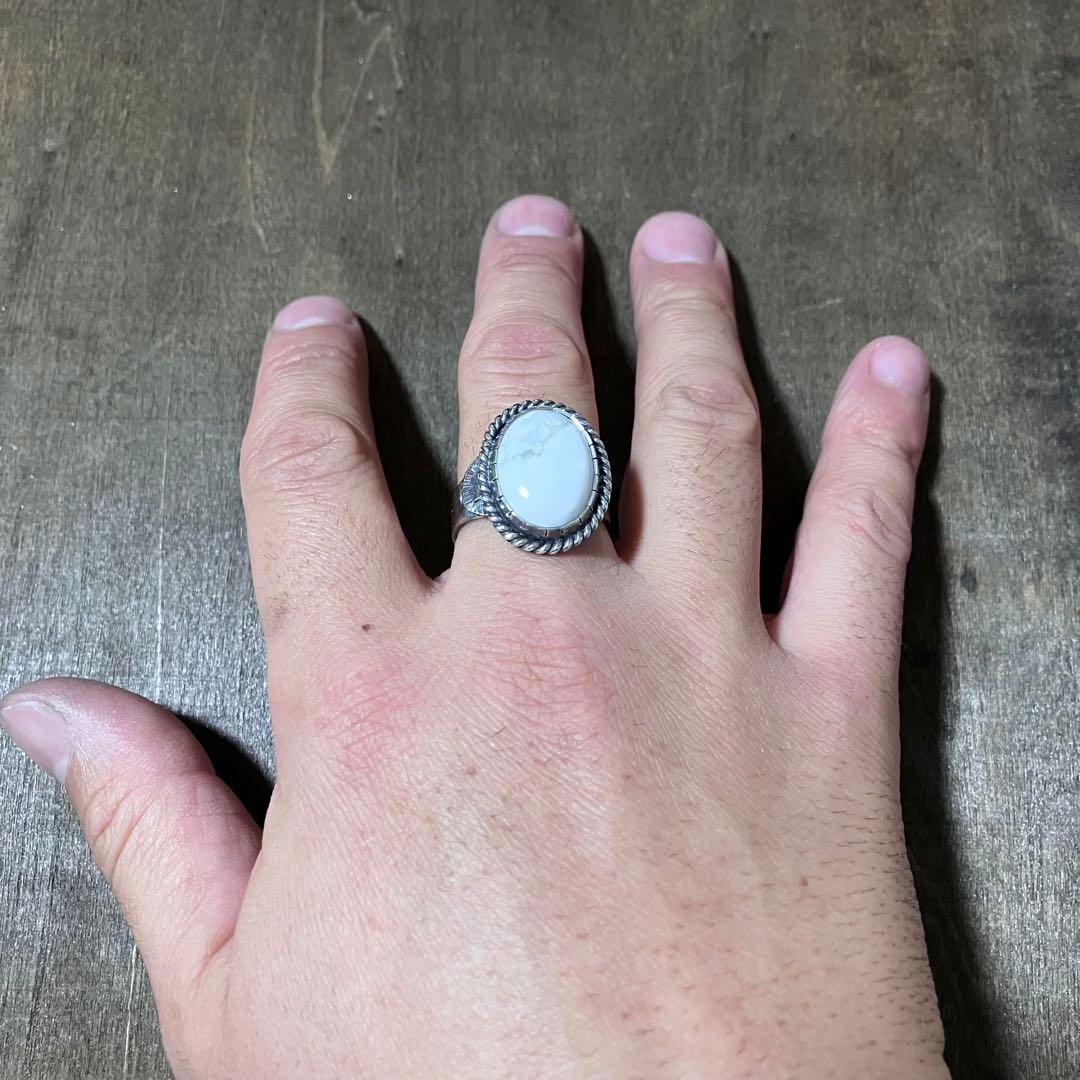 にゅ　オーダー確認ページ　ホワイトバッファロー　シルバーリング　指輪