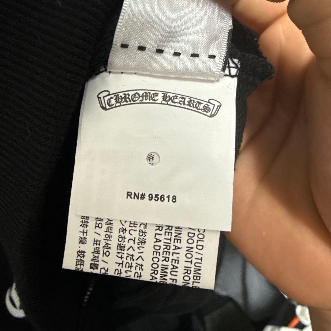 CHROME HEARTS ブラック パーカー ジップアップ