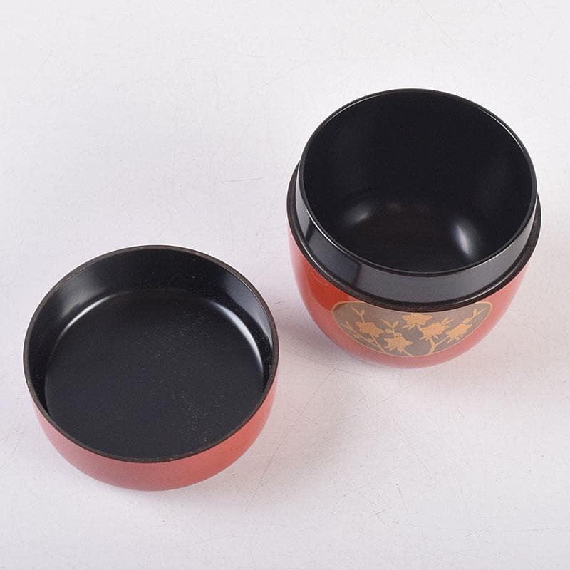 茶道具 竹内幸斎作 朱塗 貝雛蒔絵 中棗 共箱 V 8384 - メルカリ