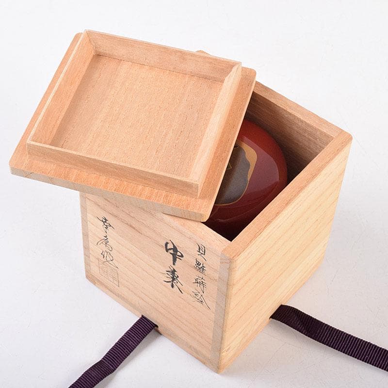 茶道具 竹内幸斎作 朱塗 貝雛蒔絵 中棗 共箱 V 8384 - メルカリ