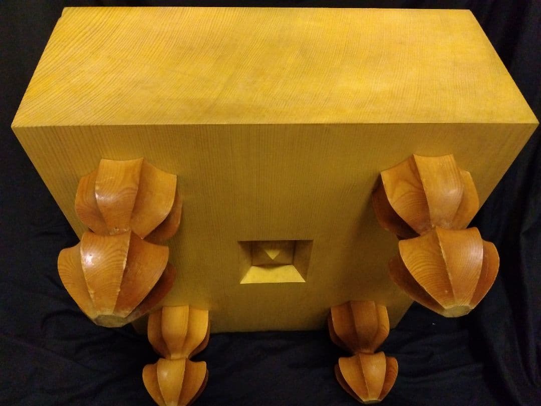 本榧脚付き　5寸7分+桐製カバー+布カバーセット　天然うるしによる太刀盛り