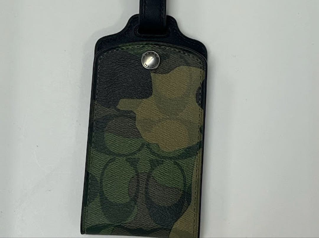 ☆正規品☆ COACH ネームタグ シグネチャー ラゲッジタグ グリーン