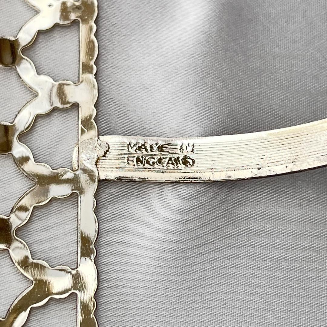 【QUEEN ANNE】 ビスケット / マカロンスタンド【シルバープレート】