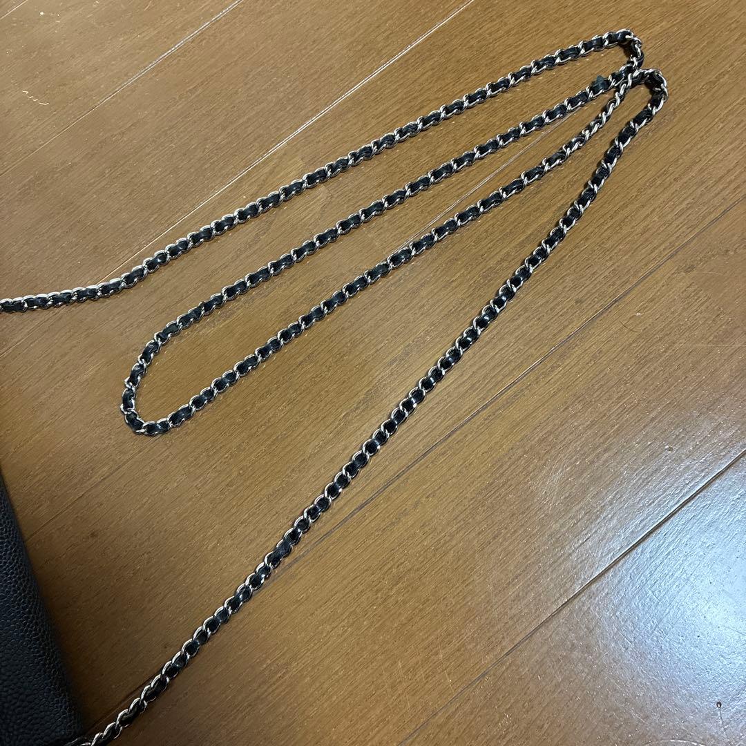 CHANEL ブラックレザー ショルダーバッグ