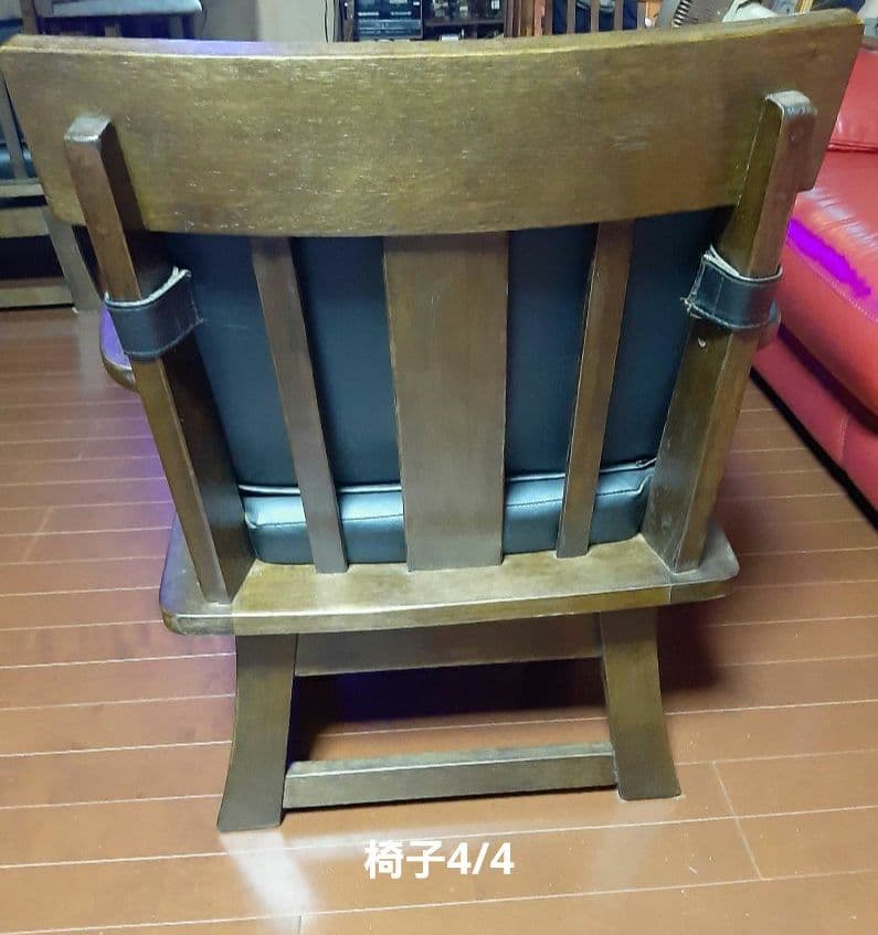 ダイニングテーブルセット　和モダン　4人掛け5点セット　肘付き回転椅子