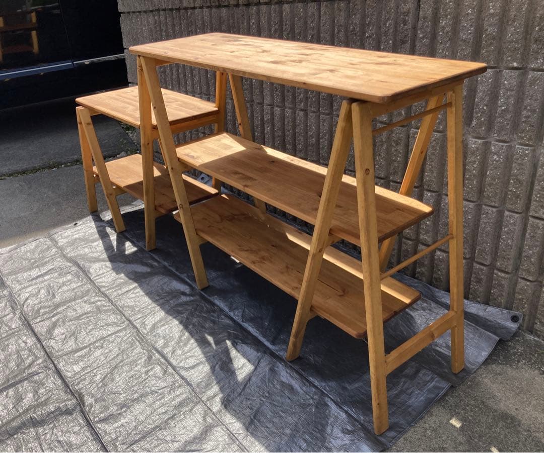 木製キッチンテーブル キャンプ アウトドア ラック