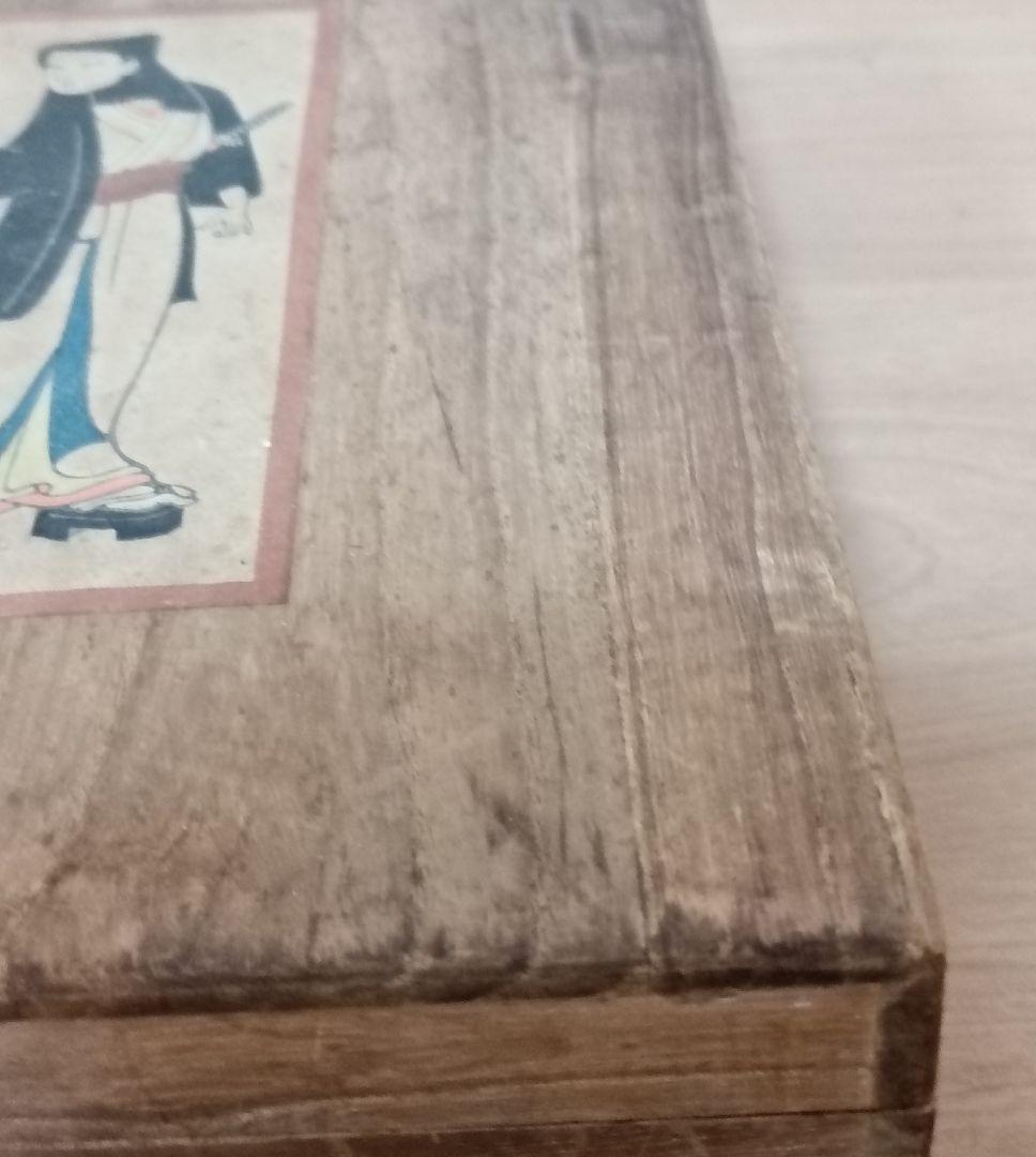 木版画桐箱 時代物 夢男木版画