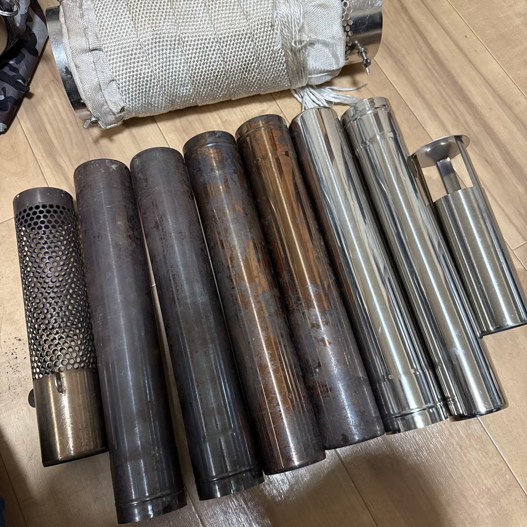 Gストーブ型薪ストーブ 煙突パイプ付き