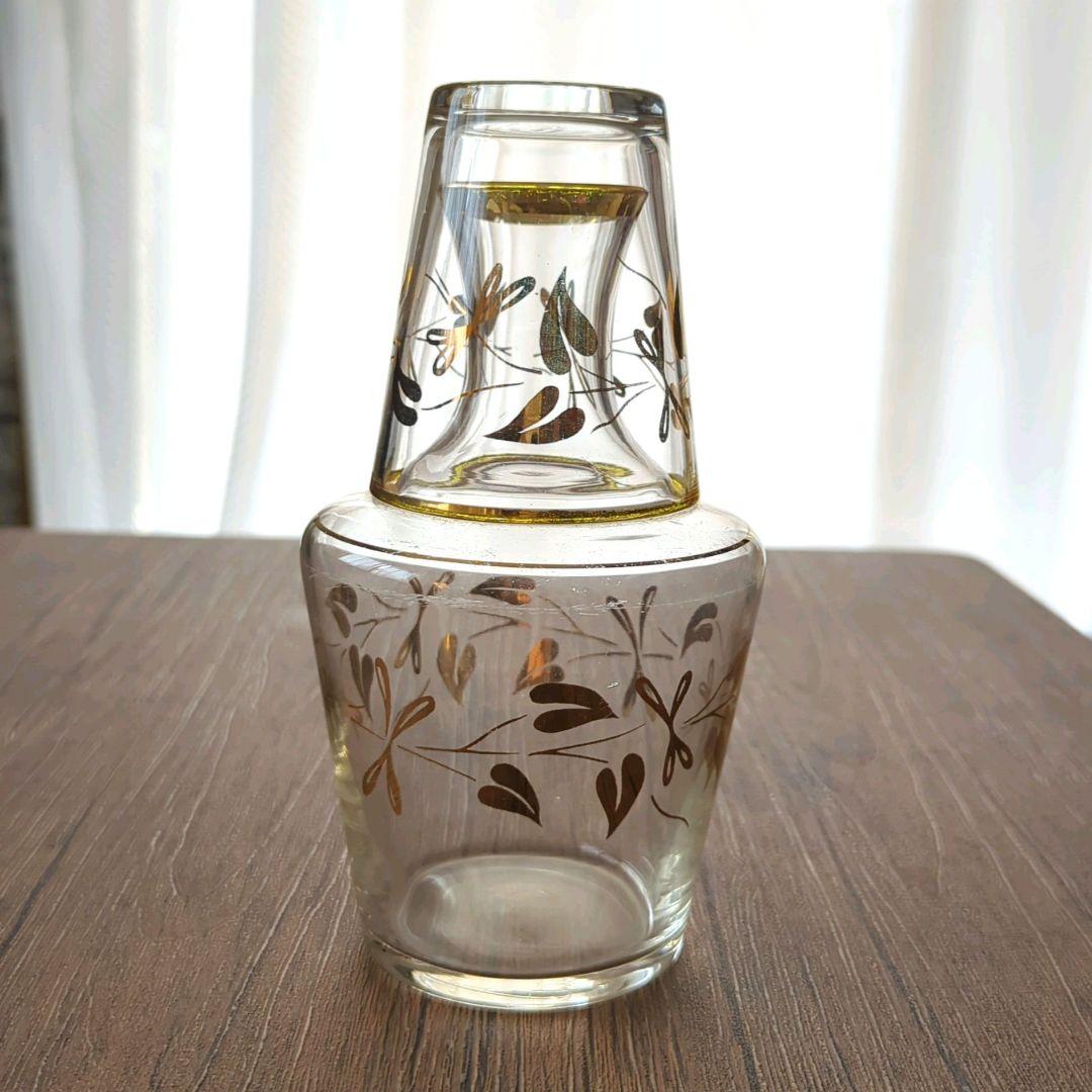 ガラス水差しピッチャーコップグラス昭和レトロ