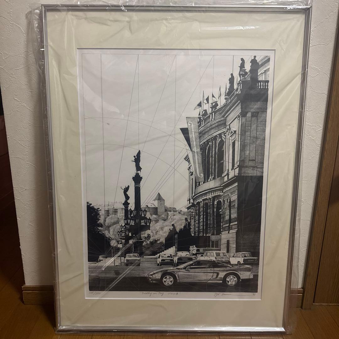 【希少品】『プラハの春』小沼隆一郎　リトグラフHONDA NSX 165/250 希少品】『プラハの春』小沼隆一郎リトグラフHONDA NSX 165/250