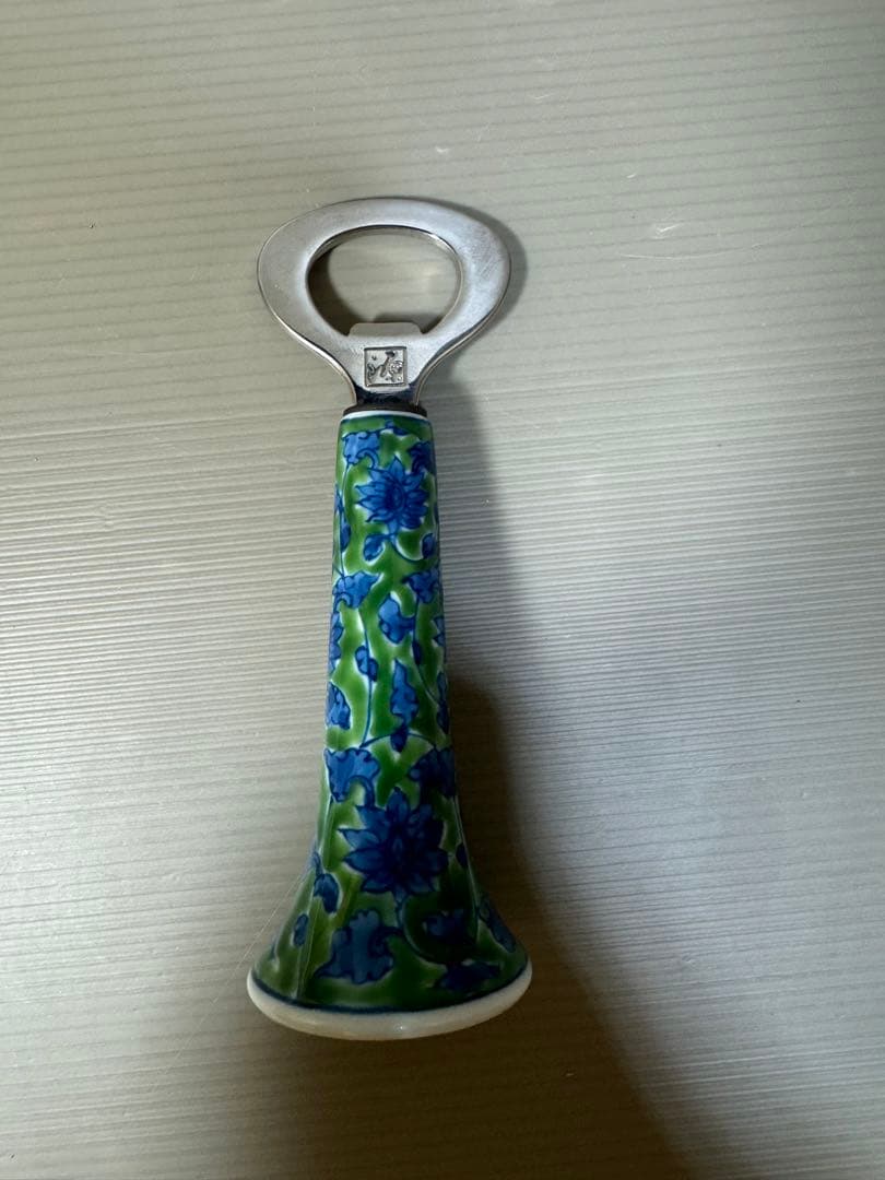 2287 源右衛門 緑彩唐草 栓抜 未使用