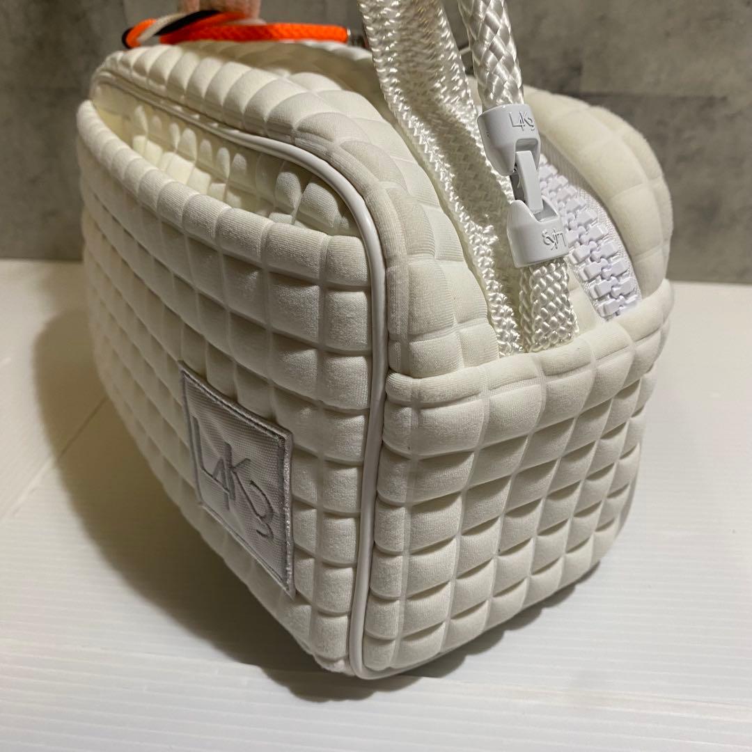 【希少】L4K3 レイク　マカロンバッグ　2WAY 　ホワイト　パッチ　完売品