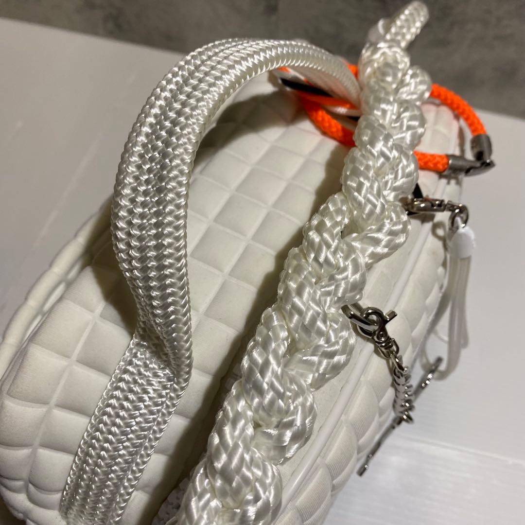 【希少】L4K3 レイク　マカロンバッグ　2WAY 　ホワイト　パッチ　完売品