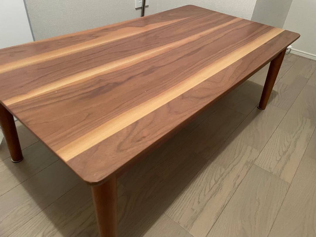 ローテーブル　おしゃれ　木目調　こたつ付き　足ガード付き　取り扱い説明書付き