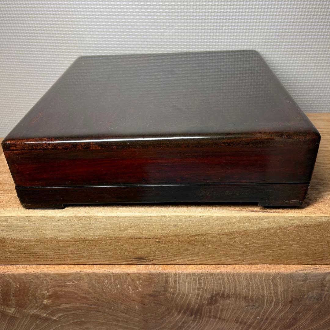 ⭕️澄泥硯 ⭕️正方硯 中国 縁起の金運シンボル ヒキガエル 色合い綺麗