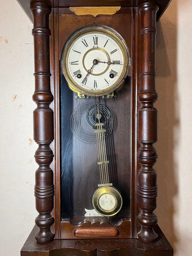 高野時計　装飾型　柱時計　古時計　振り子時計　レトロ　ゼンマイ　ボンボン　精工舎