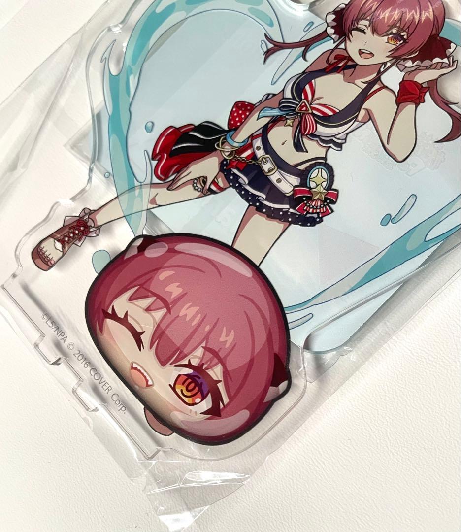 【新品、未開封】宝鐘マリン(水着) アクリルスタンド　ぷにぷにホロライブコラボ